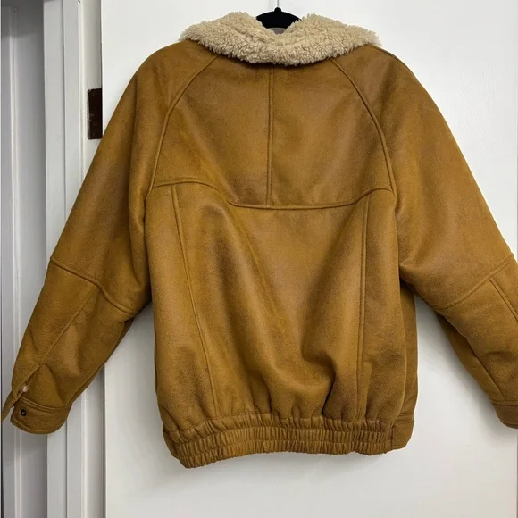 Oversized Sterling Lined Aviator Style Jacket - Picture 4 of 5